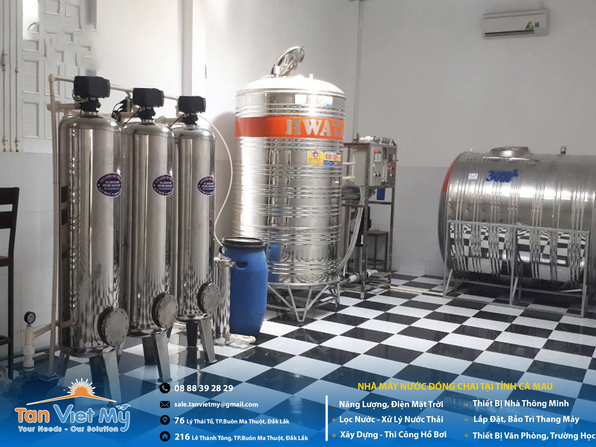 lắp đặt hệ thống lọc nước đóng chai Daklak