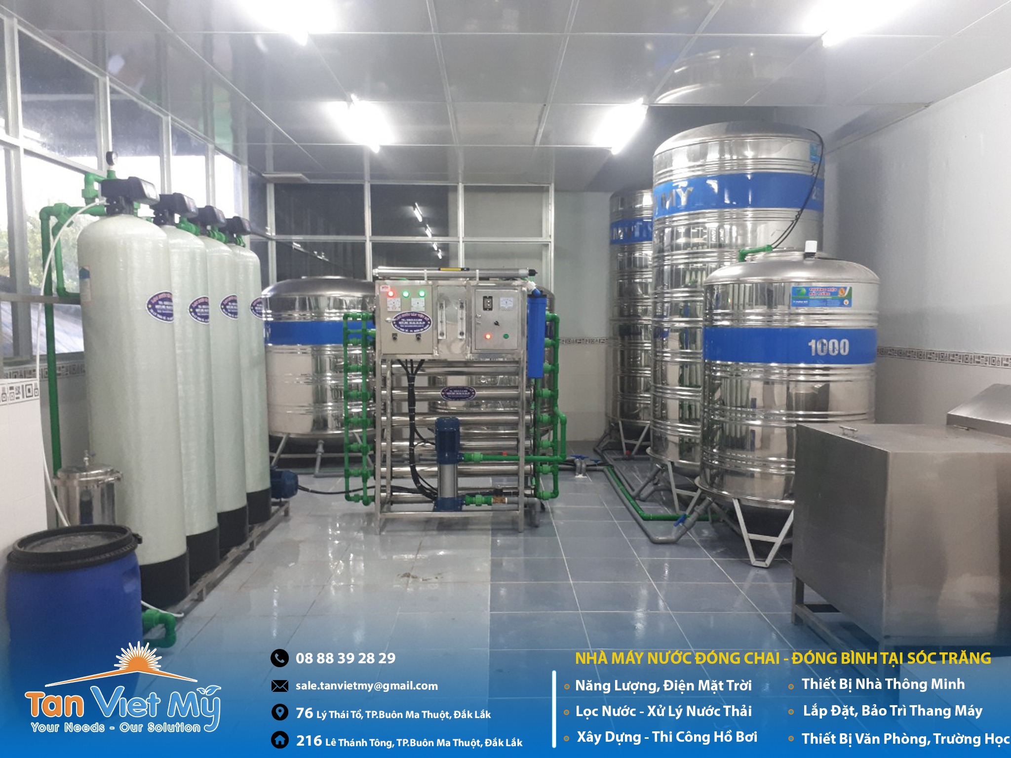 chuyên lắp đặt hệ thống lọc nước đóng chai Daklak