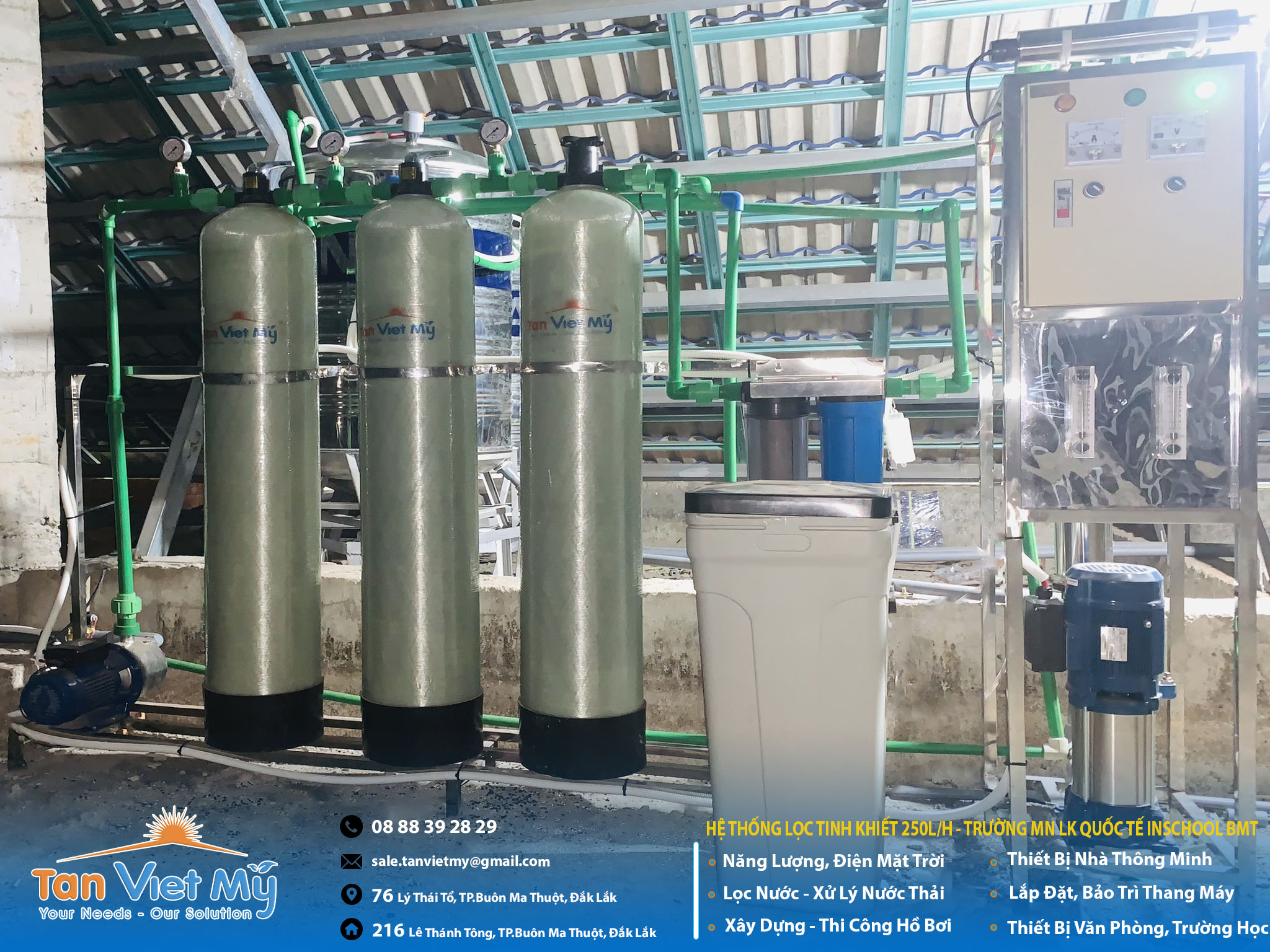 Lắp đặt hệ thống lọc nước trường học Daklak