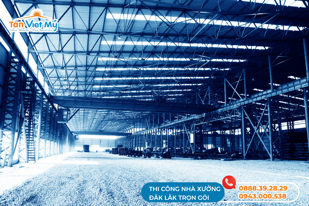 Thi công nhà xưởng buôn Ma Thuột, daklak – Tân Việt Mỹ Group