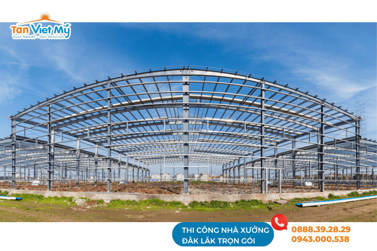 Thi công nhà xưởng buôn Ma Thuột, daklak – Tân Việt Mỹ Group