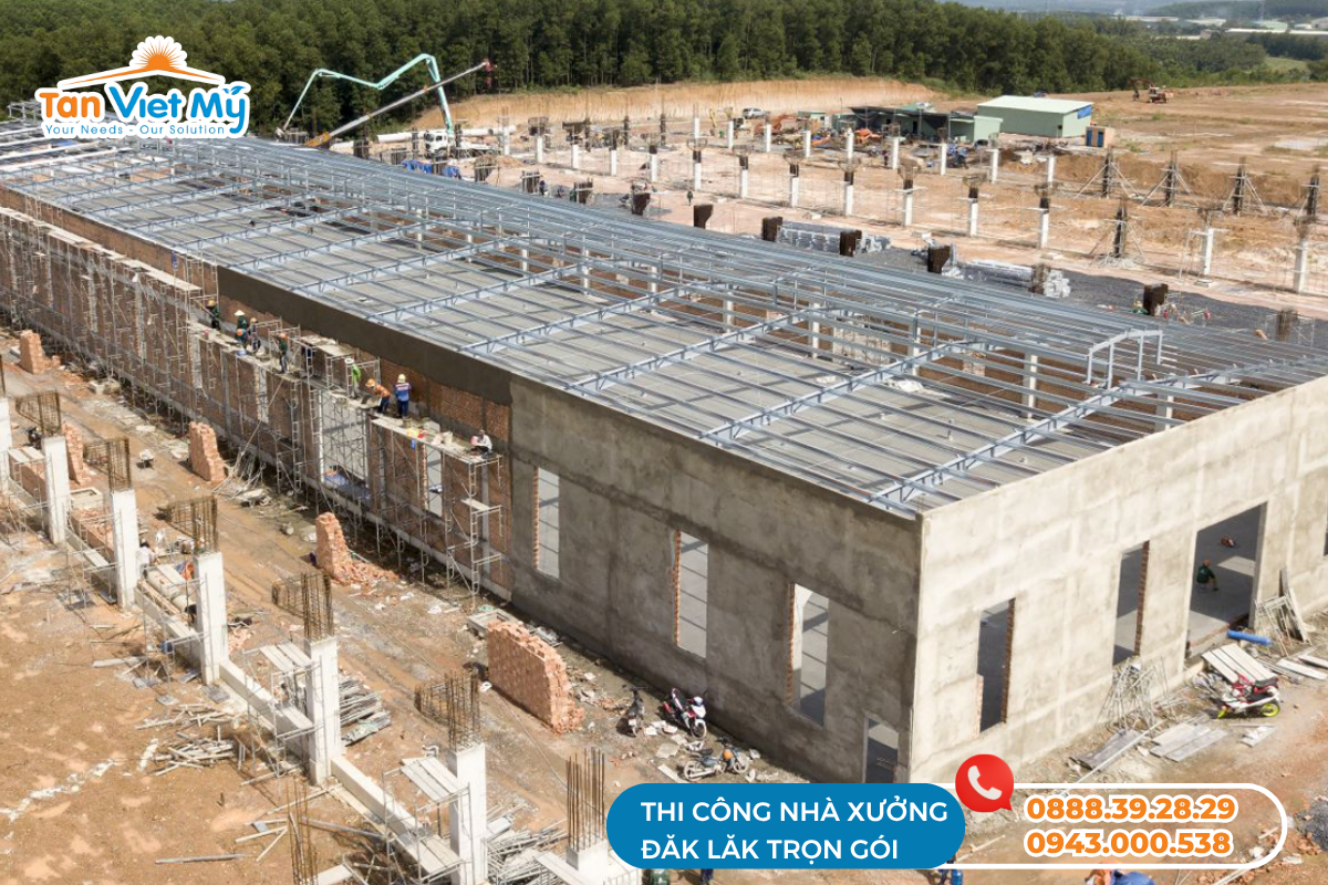 Xây dựng nhà nhà xưởng Buôn Ma Thuột, Daklak - Tân Việt Mỹ Group