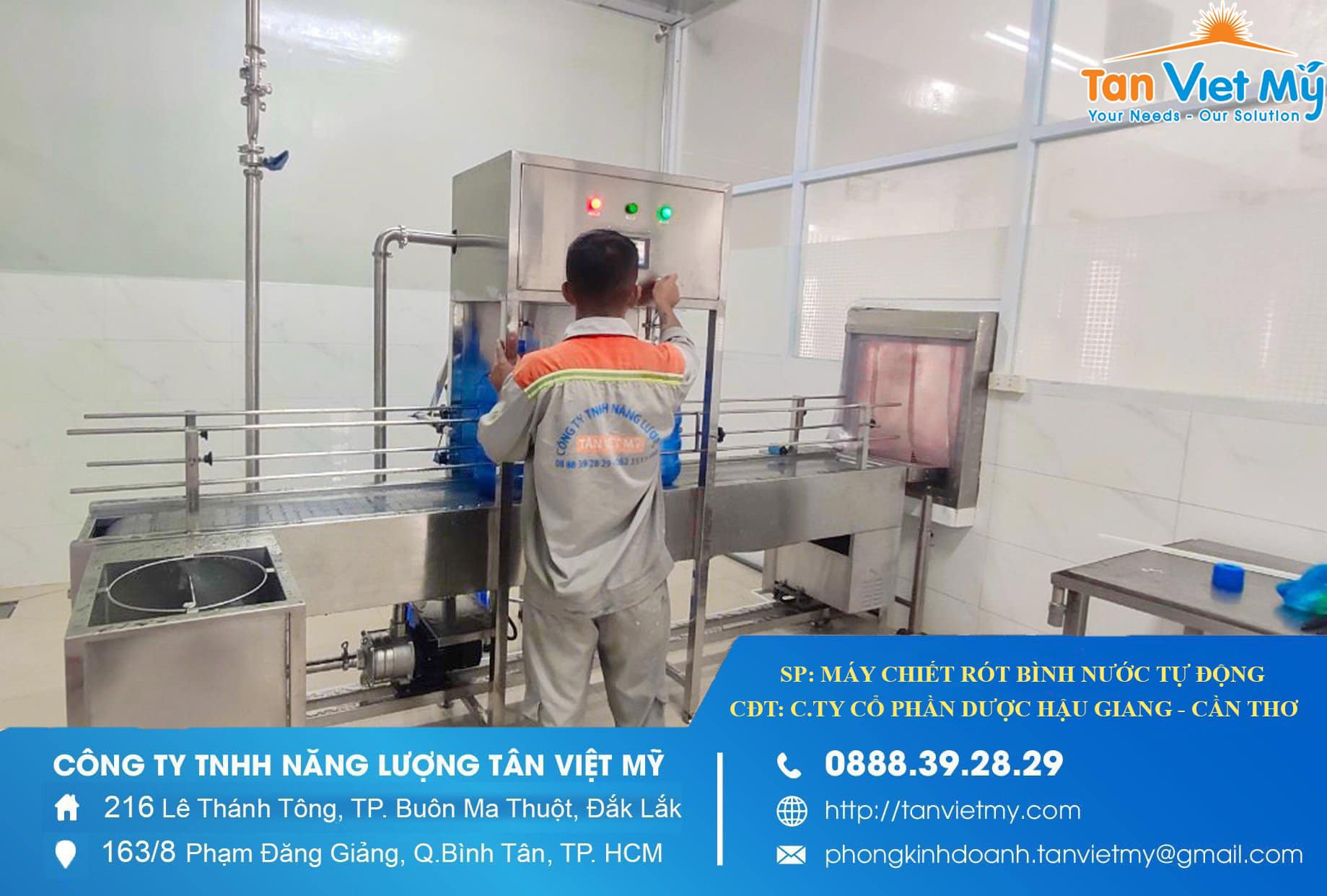 lắp đặt hệ thống lọc nước đóng bình BMT