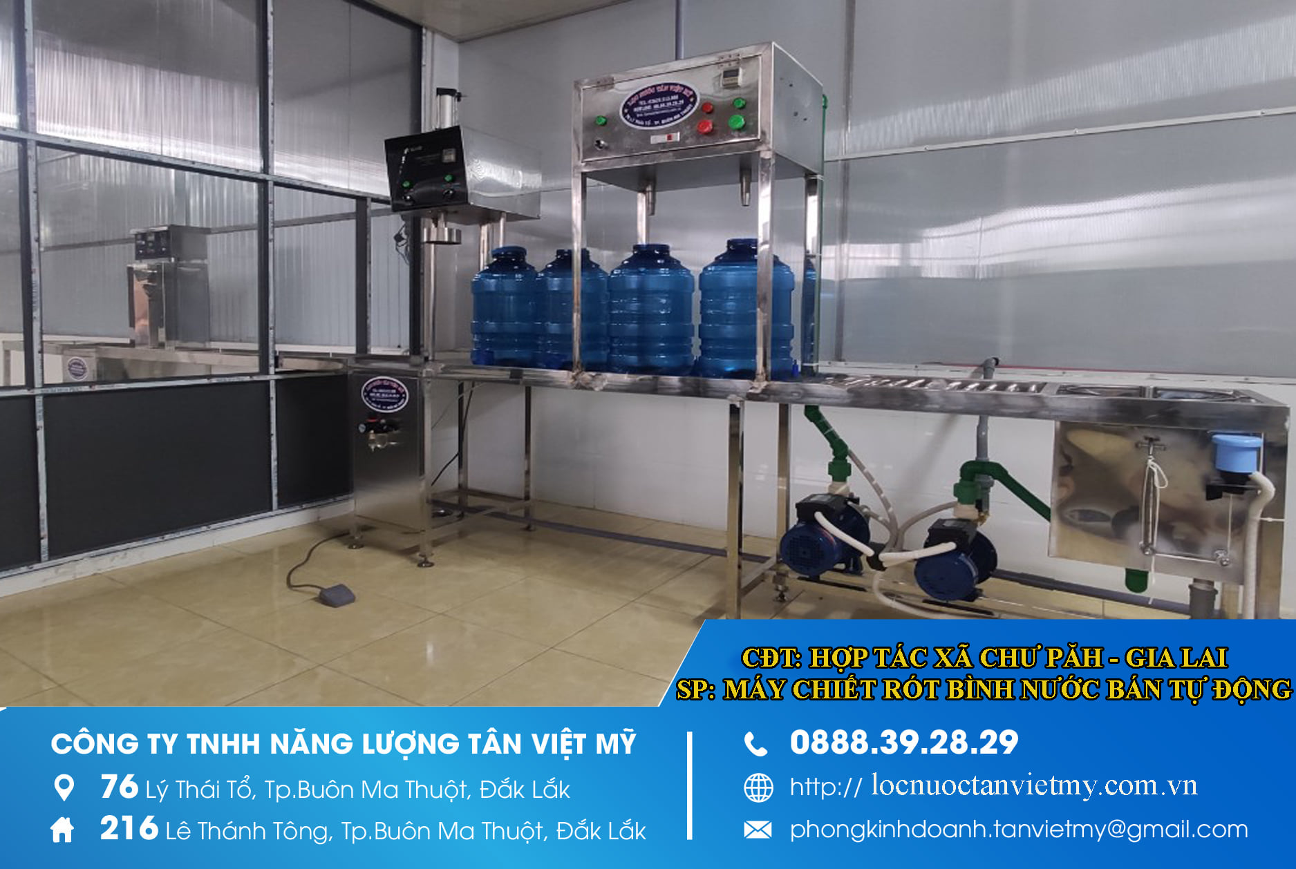 lắp đặt hệ thống lọc nước đóng bình BMT