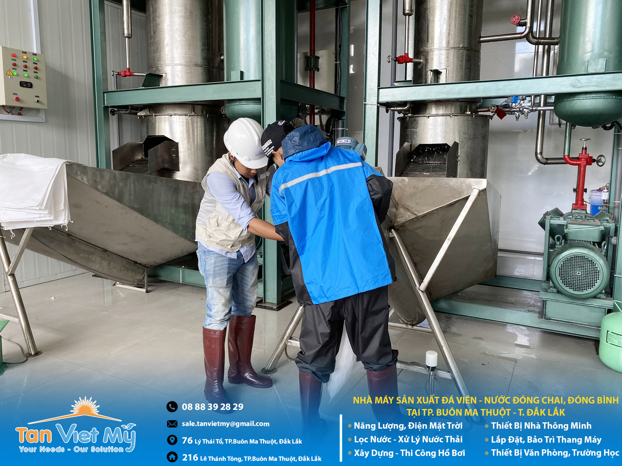 lắp đặt máy sản xuất đá viên BMT