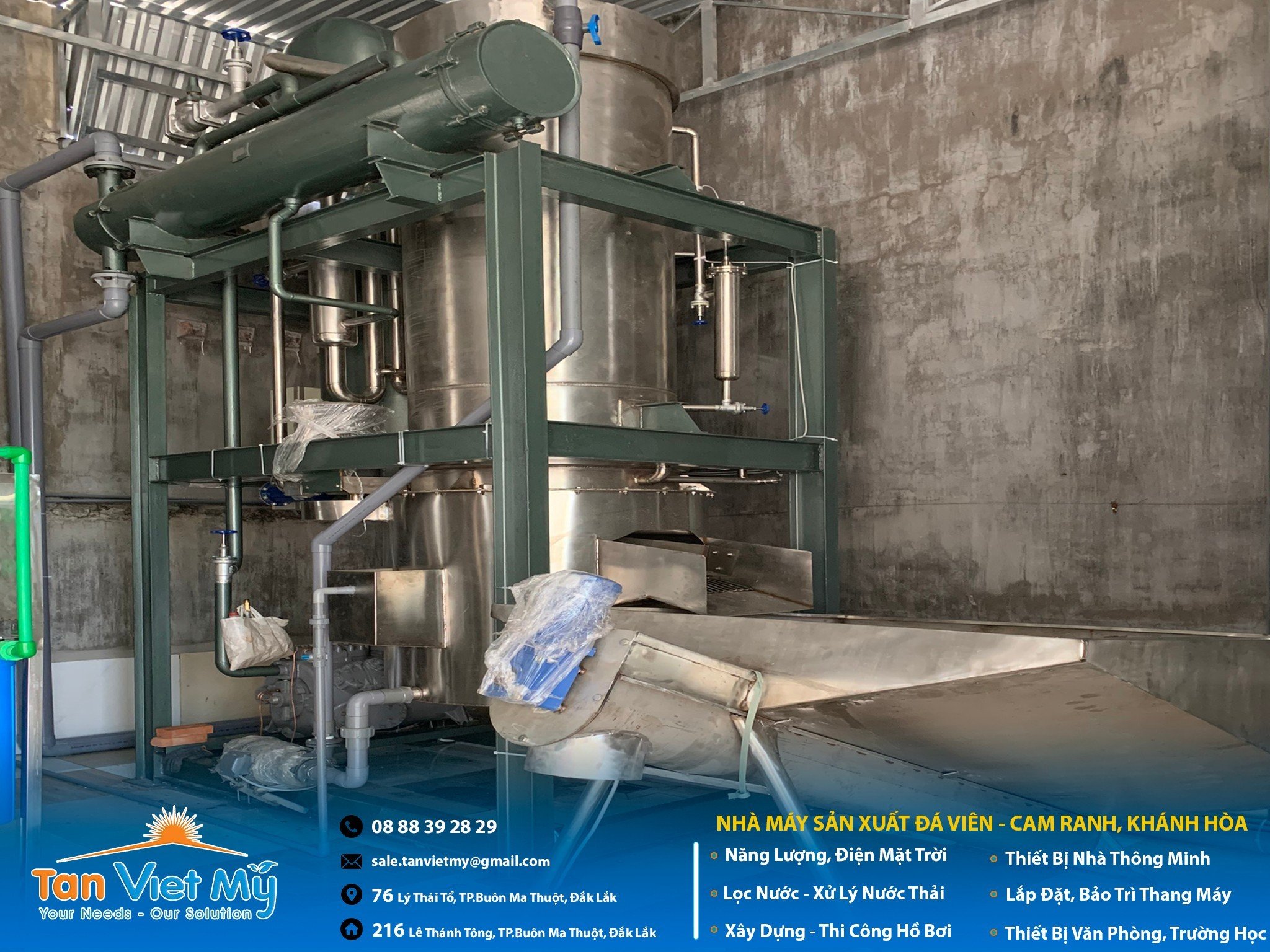 lắp đặt máy sản xuất đá viên BMT