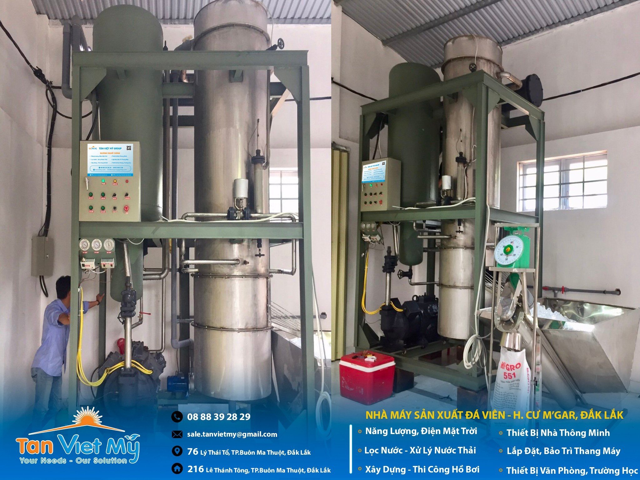 lắp đặt máy sản xuất đá viên BMT