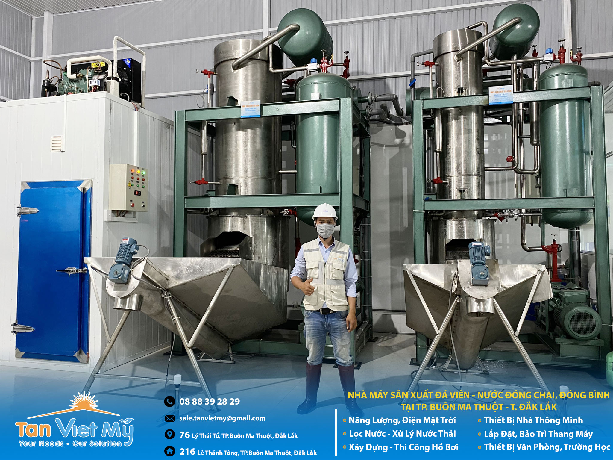 lắp đặt máy sản xuất đá viên BMT