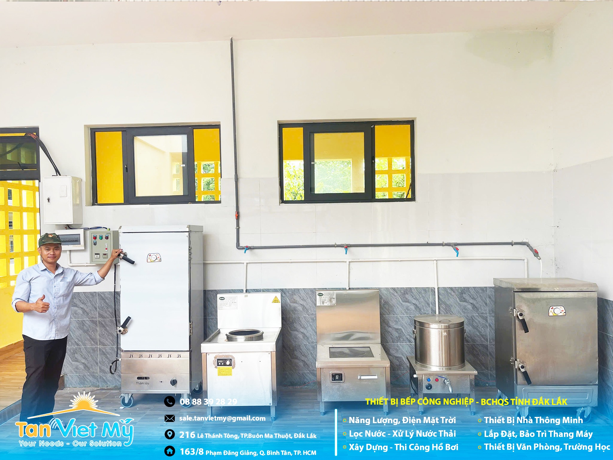 lắp đặt thiết bị bếp công nghiệp Daklak