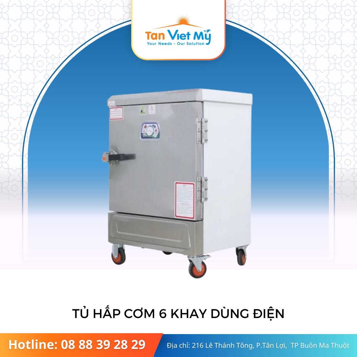 tủ hấp cơm công nghiệp Daklak